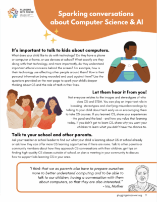 Sparking conversations about Computer Science and AI